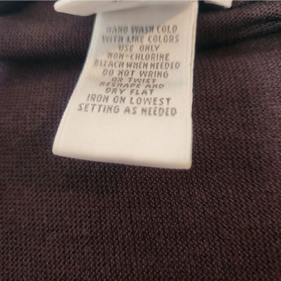 Worthington S/M Chocolate Brown LngSlve SILK Blend Women's Wrap Opened Cardigan - Picture 7 of 9